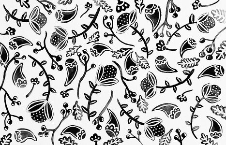 Pattern berries handdrawn