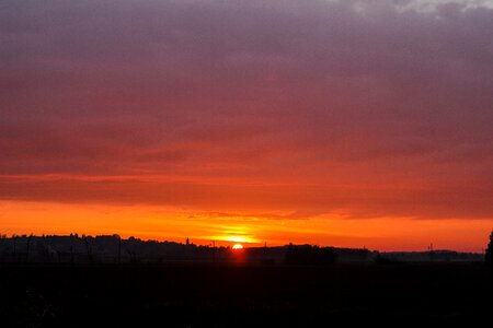 Sky in the evening orange