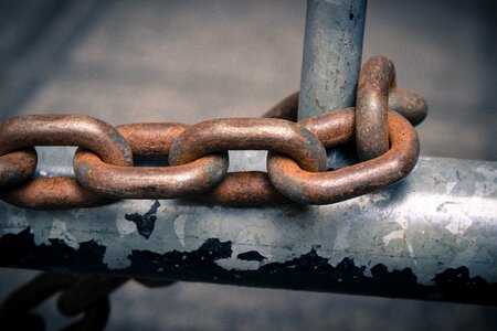 Iron chained hard photo