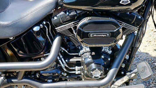 Davidson motorcycle motor photo