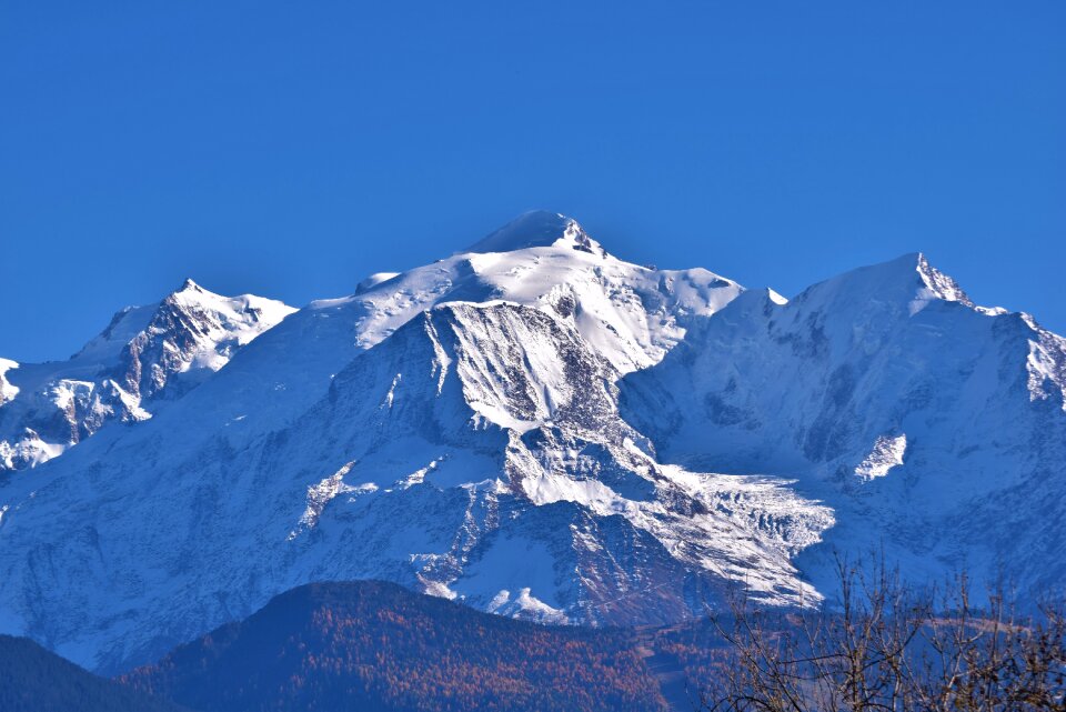 Landscape snow panorama summits