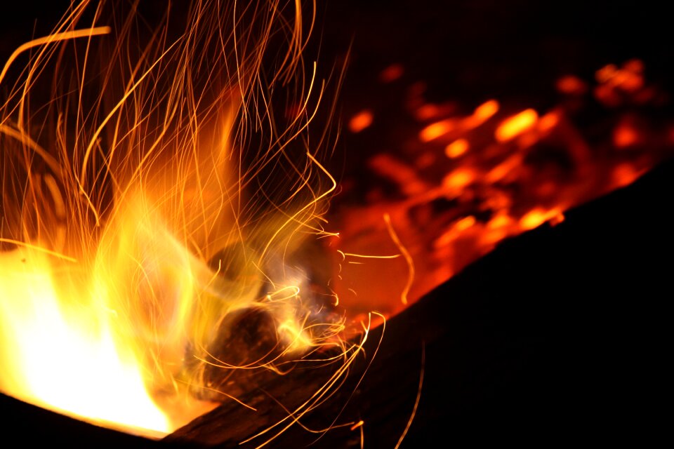 Burn campfire camping