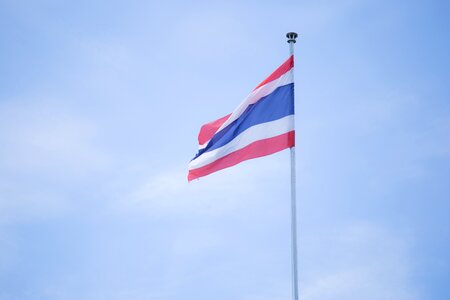 School sky the flag
