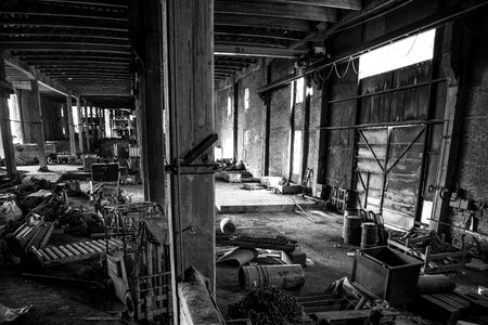 Brick empty factory photo