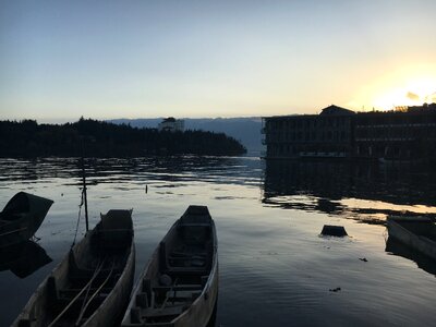 Erhai lake in yunnan province ship photo