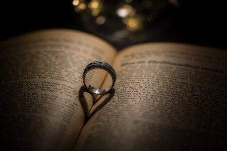 Font love wedding ring photo