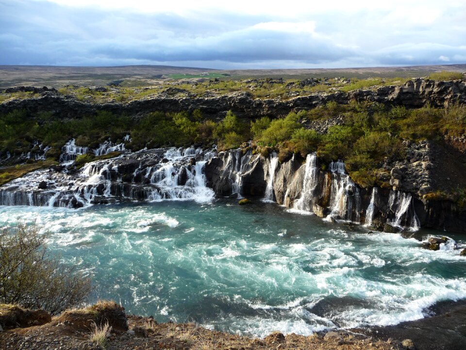 Waterfall iceland hraunfossar
