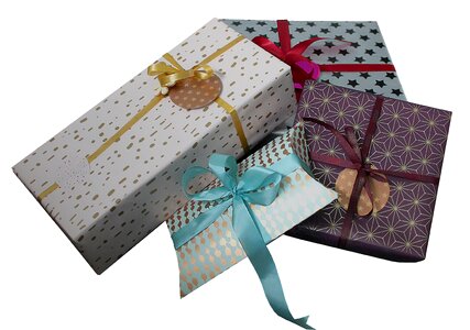 Christmas tape boxes photo