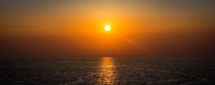 Sea morning in the evening
