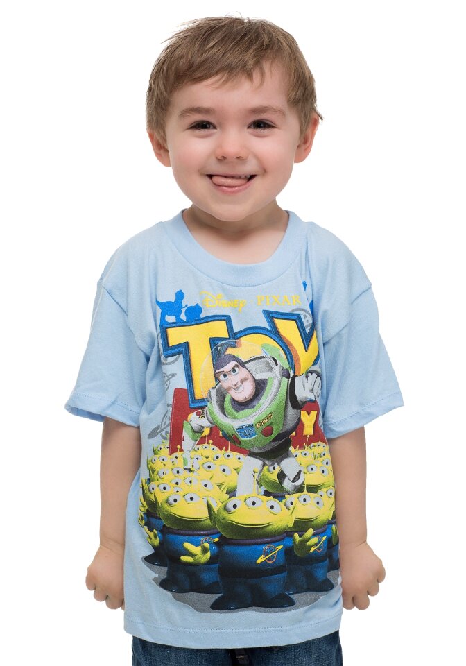 Funny mouth smiling child