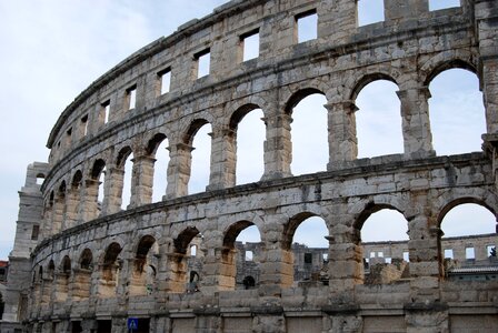 Croatia monuments the amphitheater photo