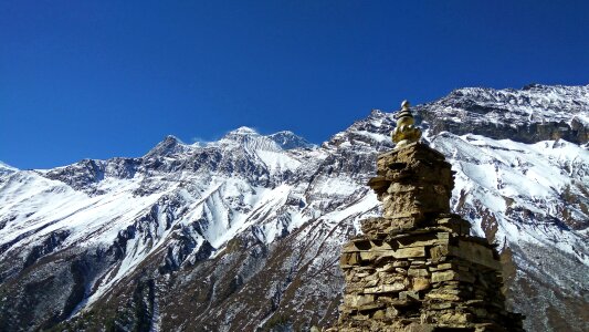 Buddhist stupa nepal mountain nepal photo