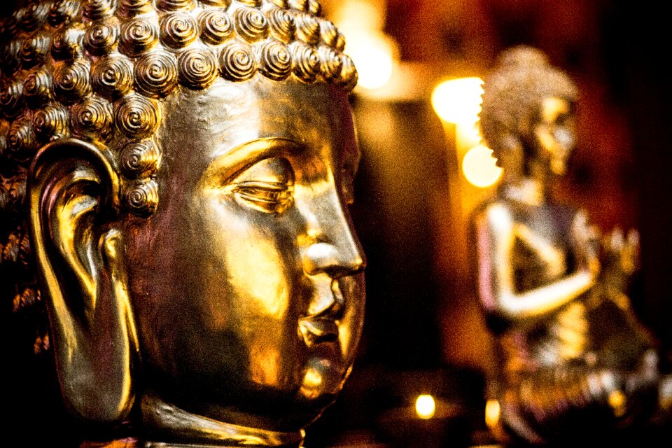 Golden buddha asia gilded