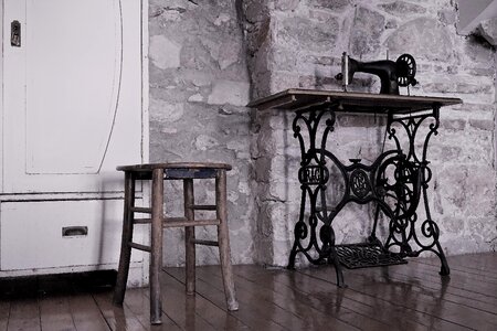 Sewing machine antique stool