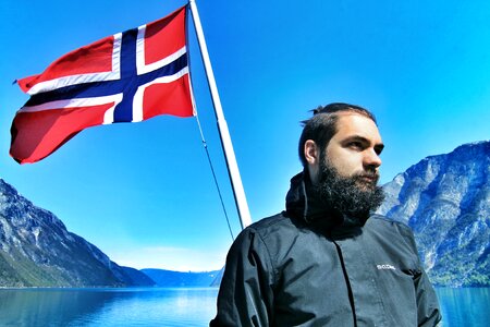 Iceland scandinavian norwegian flag photo