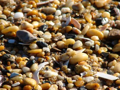 Pebbles beach rocks photo