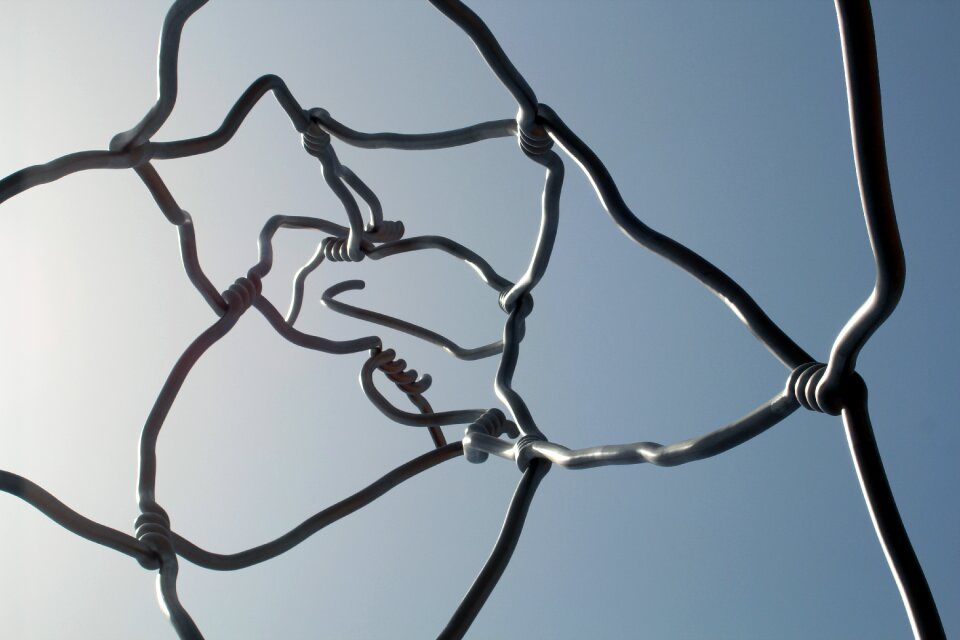 Barbed wire huge large