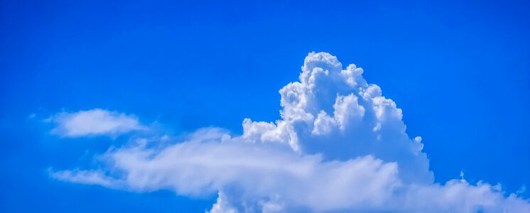 Blue white blue sky clouds photo