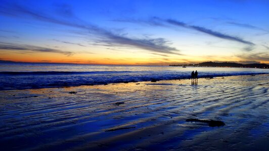 Santa barbara beach sunset photo