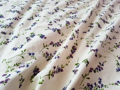 White purple bed