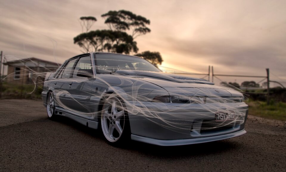 Australia sunset brown car