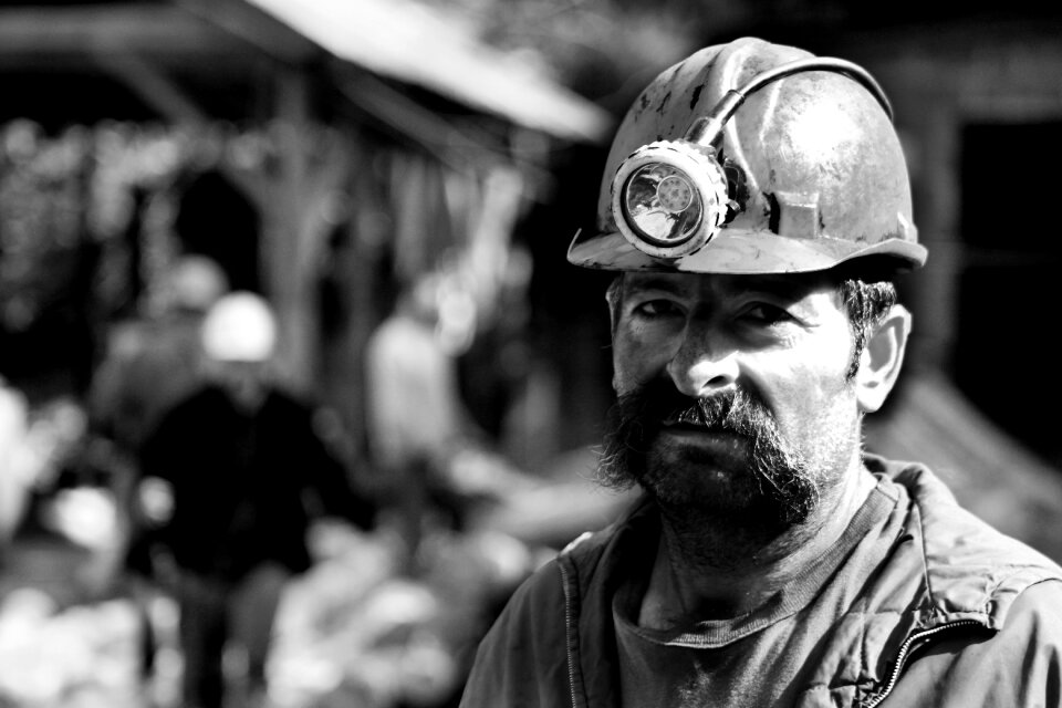 Overview portrait black and white