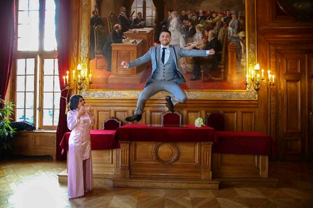 Jump town hall married