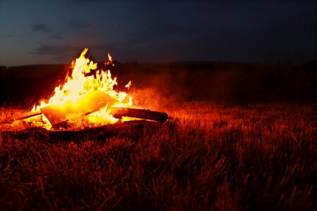 Hot burn campfire photo