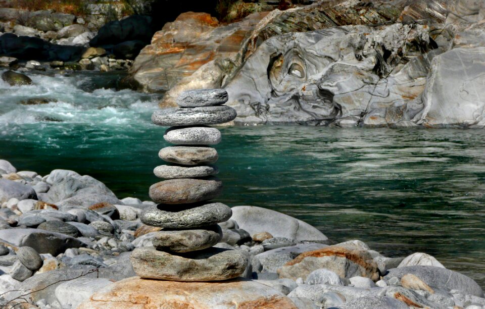 Rock maggia valley ticino