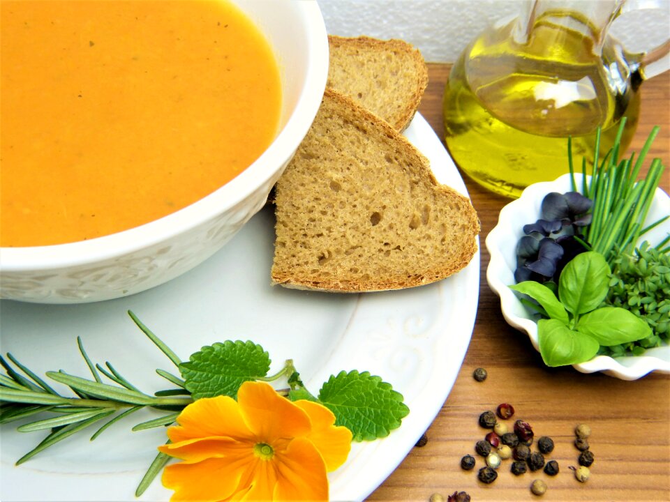Oil soup vegetables