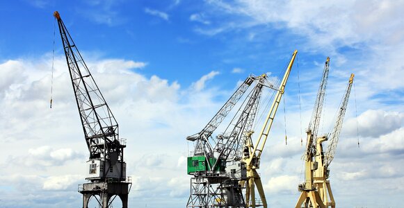 Blue sky industry port photo