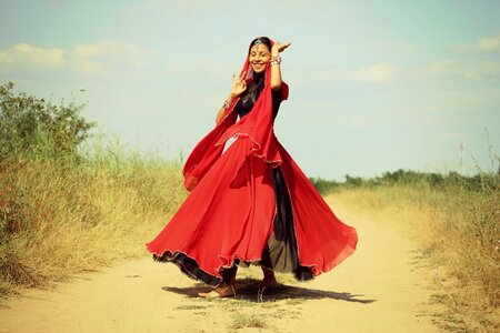 Red oriental motion photo
