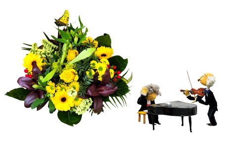 Greeting card greeting bouquet