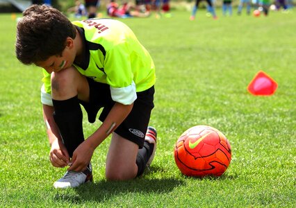 Footballer ball sport
