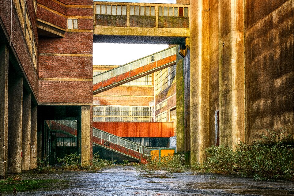 Industrial plant industrial building abandoned