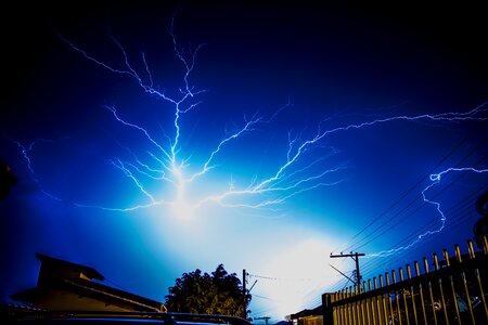 Rain nature lightning