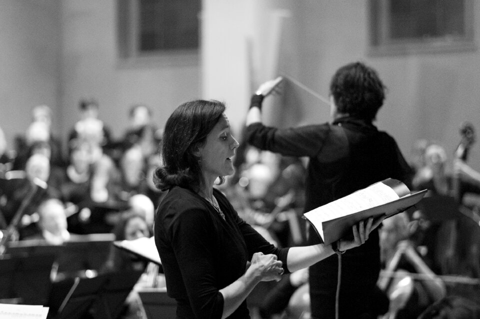 Classical music orchestra singer