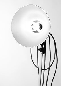 Lamp black white vertical photo
