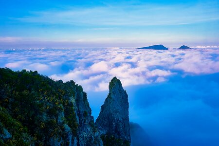 Mountain sky clouds photo