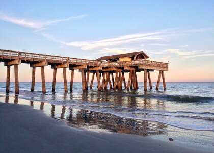 Water coast tybee island georgia photo