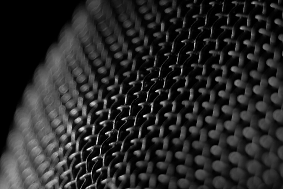 Close up stainless metal