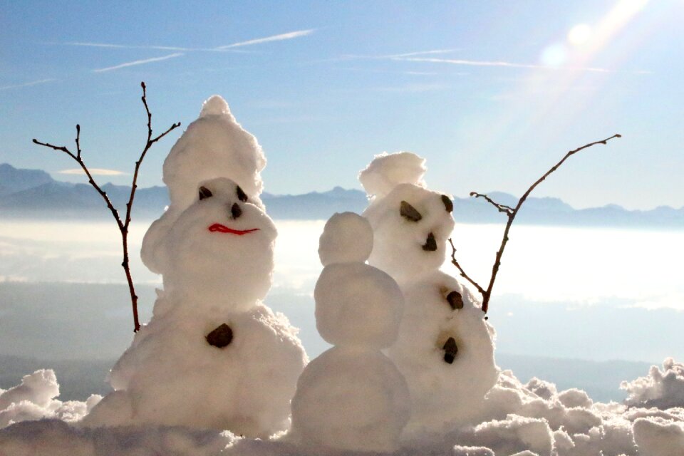 Snowflakes snowman winter mood