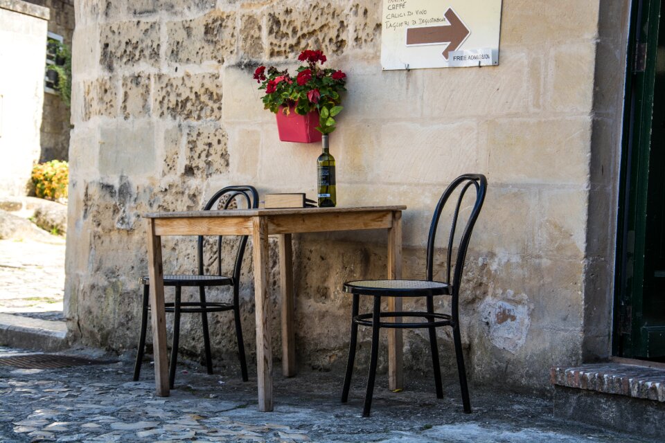 Chairs wine atmosphere