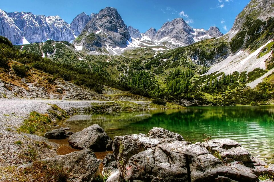 Mountains idyll tyrolean alps