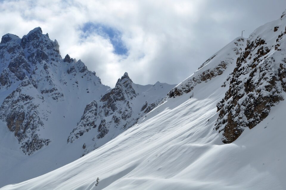 Winter landscape mountain ski