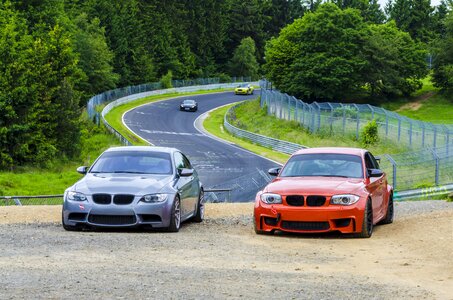 Race cars speed