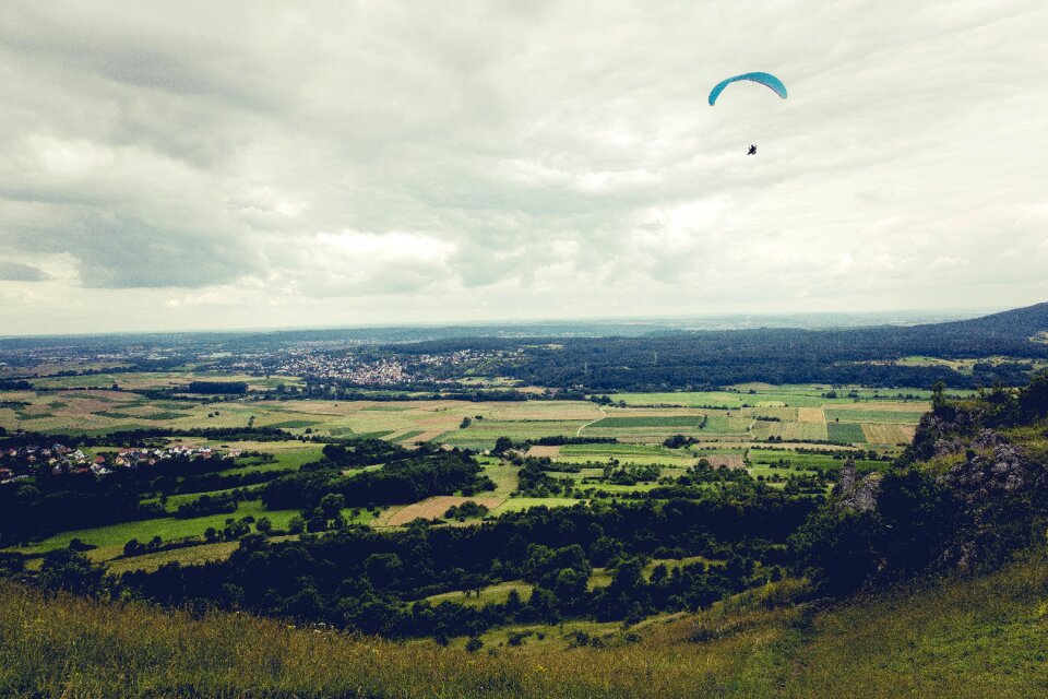 Sky paraglider freedom