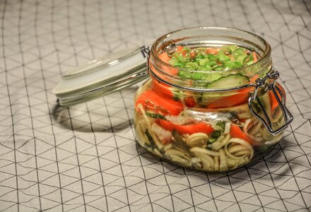 Vegetable glass jar