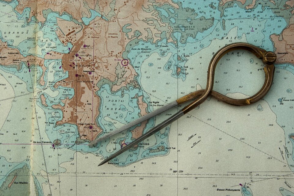 Compass navigation marin