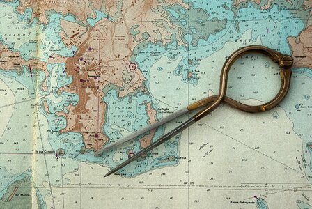 Compass navigation marin